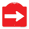 Signmission Designer Series Sign-Arrow Green, Red & White Aluminum Architectural Sign, 18" x 18", RW-1818-24337 A-DES-RW-1818-24337 - alternate 1